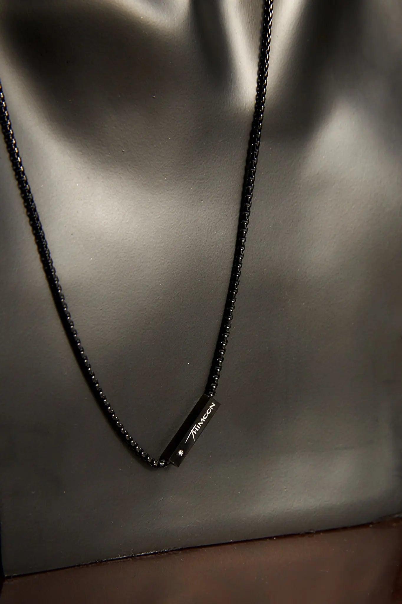 Men's Black Steel Necklace