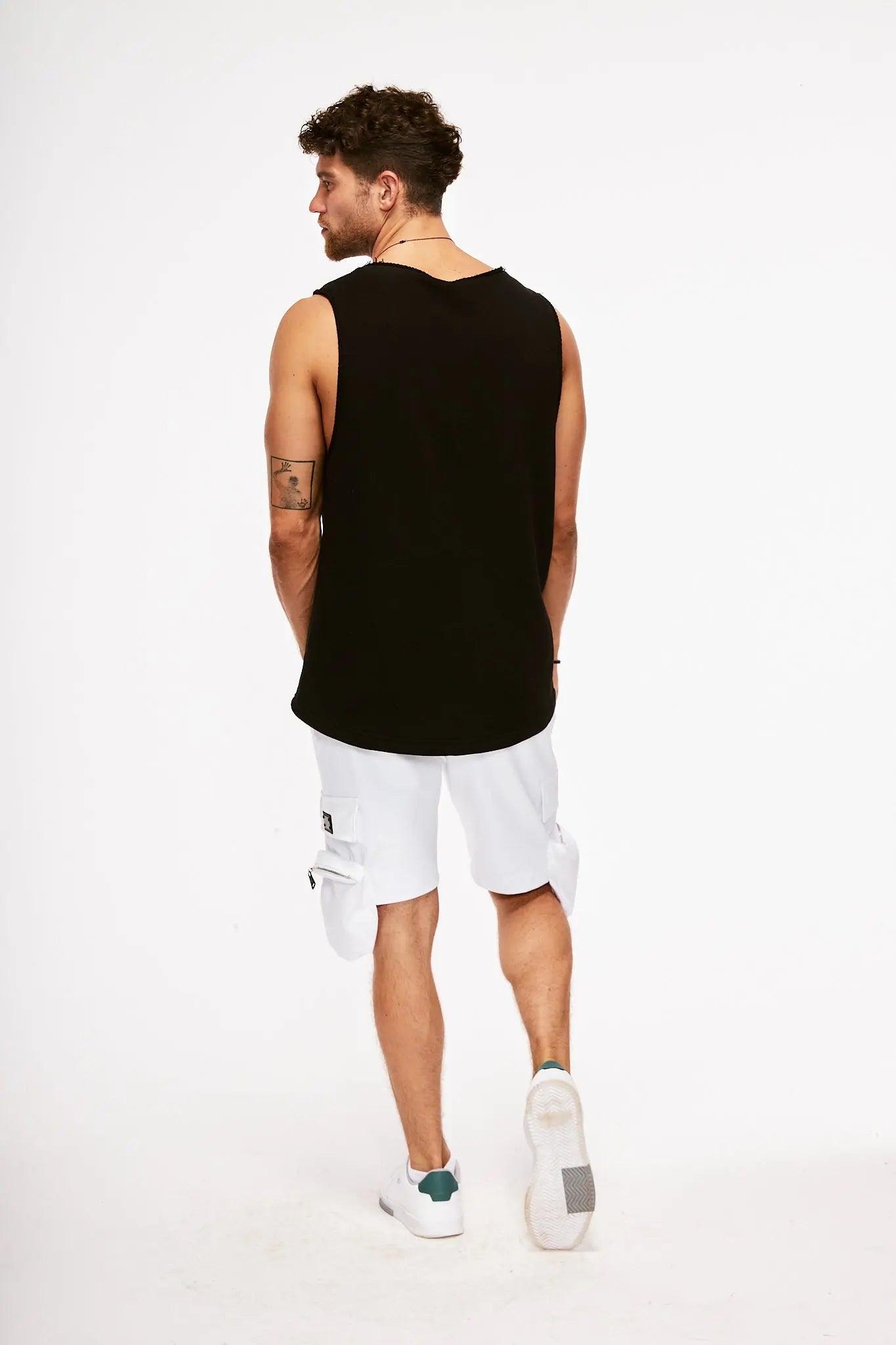 Men's Black Sleeveless T-Shirt THIMOON®