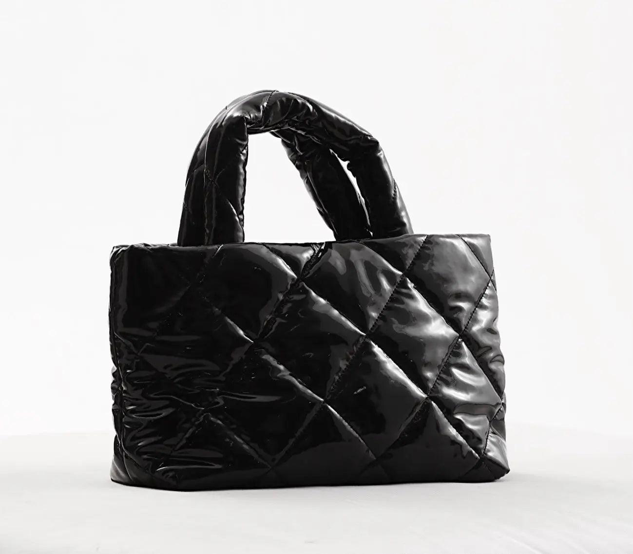 Women's Black Leather Hand & Shoulder Bag